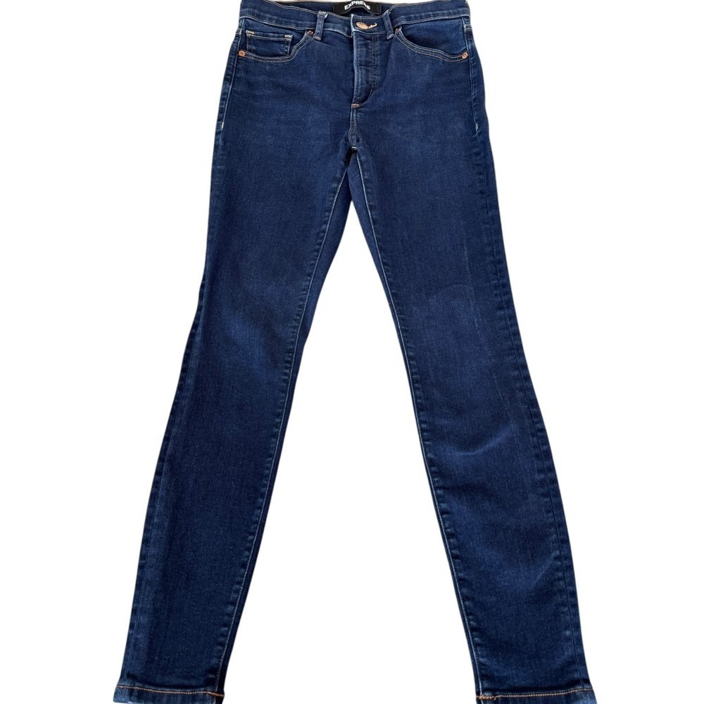 Express Women’s Dark Blue Skinny Jeans Ankle Legging High Rise SZ‎ 2R